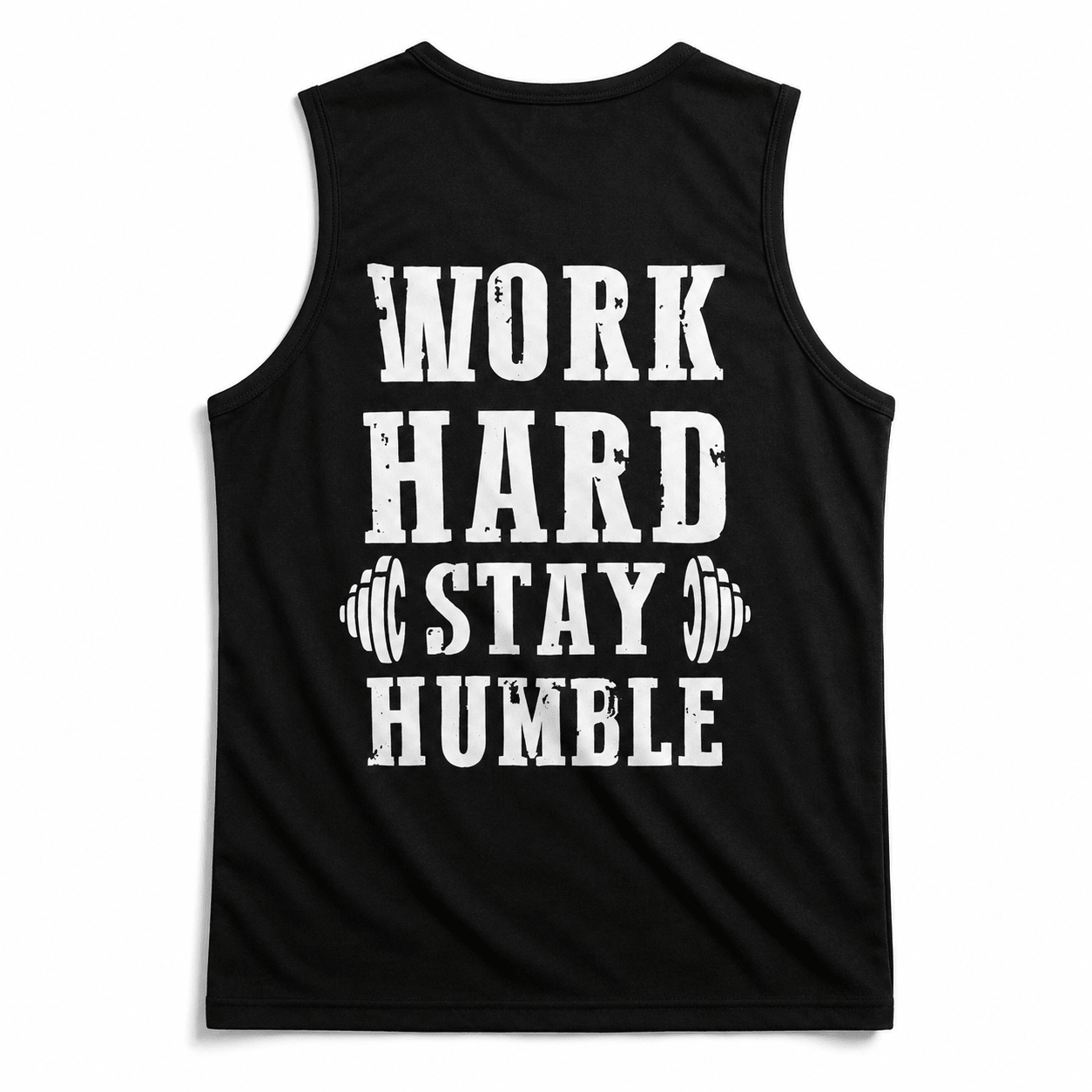 Kings Health Fuel Gym Vest for Men Black Workout Tank Work Hard Stay Humble print