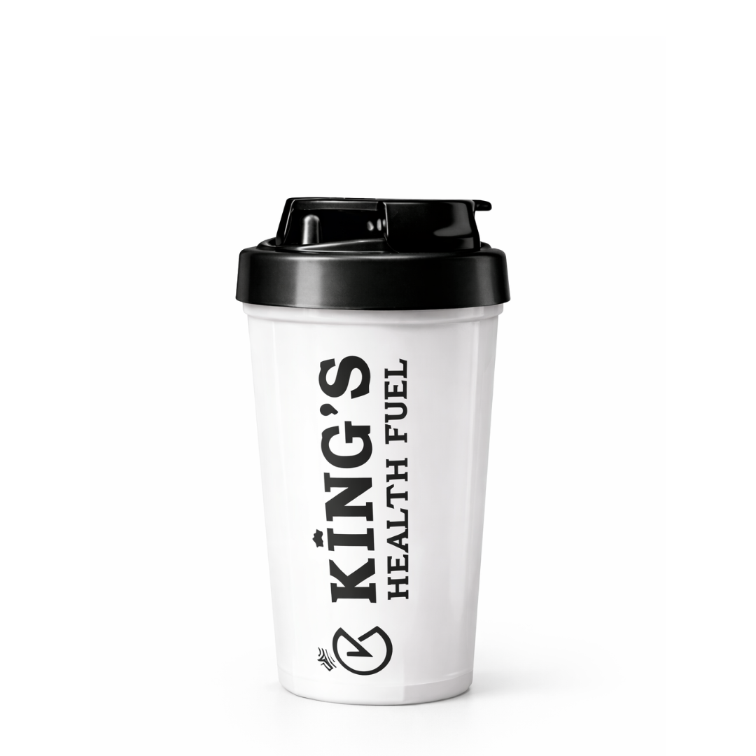 Kings Health Fuel Leakproof Gym Shaker Bottle 500ml White
