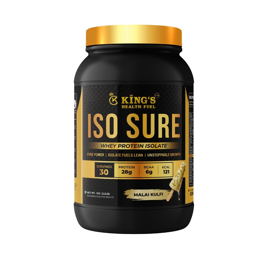 Kings Health Fuel Iso Sure Whey Protein Isolate Chocolate 1kg front of pack