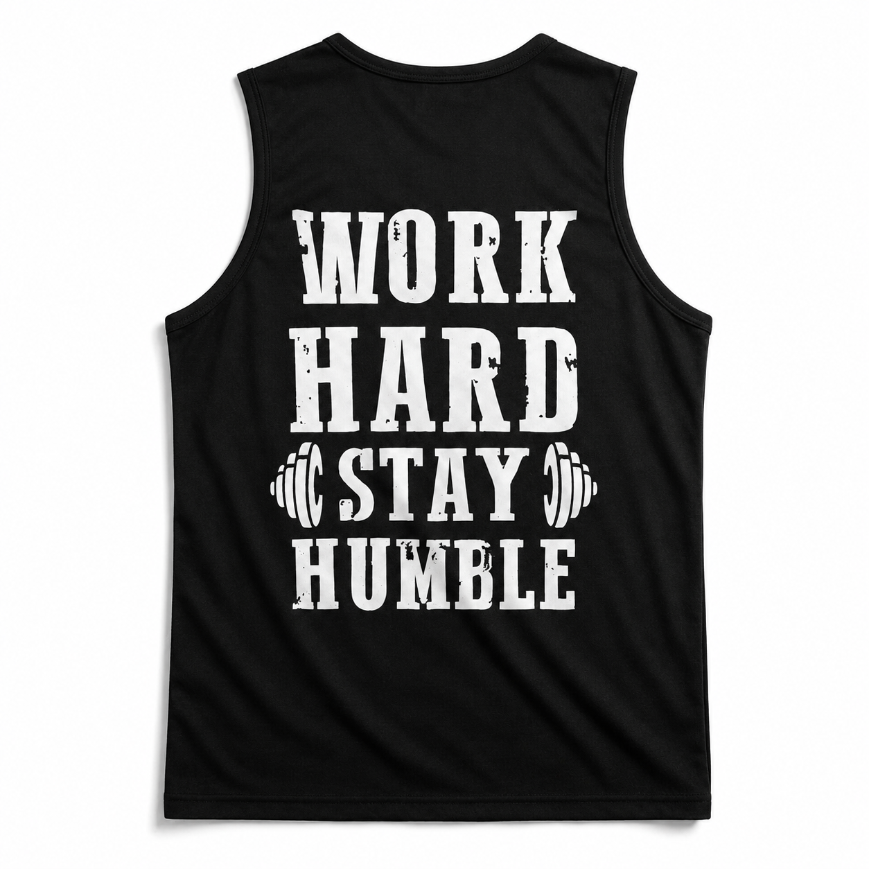 Kings Health Fuel Gym Vest for Men Black Workout Tank Work Hard Stay Humble print
