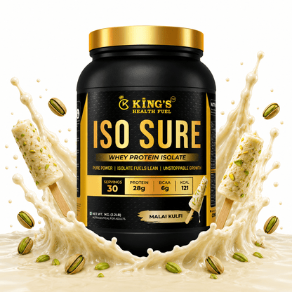Iso Sure Whey Protein Isolate – 28g Pure Protein per Scoop | For Lean Muscle & Cutting | KHF - Kings Health Fuel