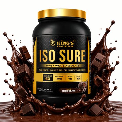 Iso Sure Whey Protein Isolate – 28g Pure Protein per Scoop | For Lean Muscle & Cutting | KHF - Kings Health Fuel