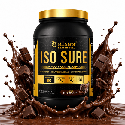 Iso Sure Whey Protein Isolate – 28g Pure Protein per Scoop | For Lean Muscle & Cutting | KHF - Kings Health Fuel