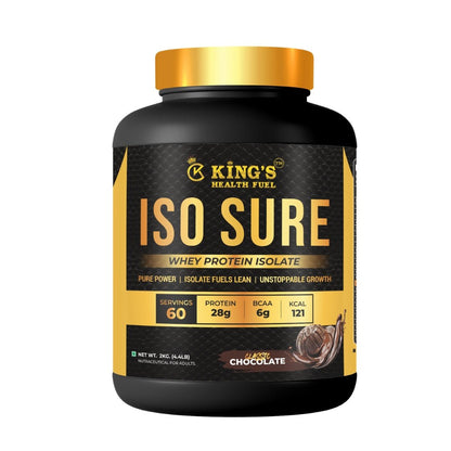 Iso Sure Whey Isolate Malai Kulfi 2kg nutrition facts and 28g protein label
