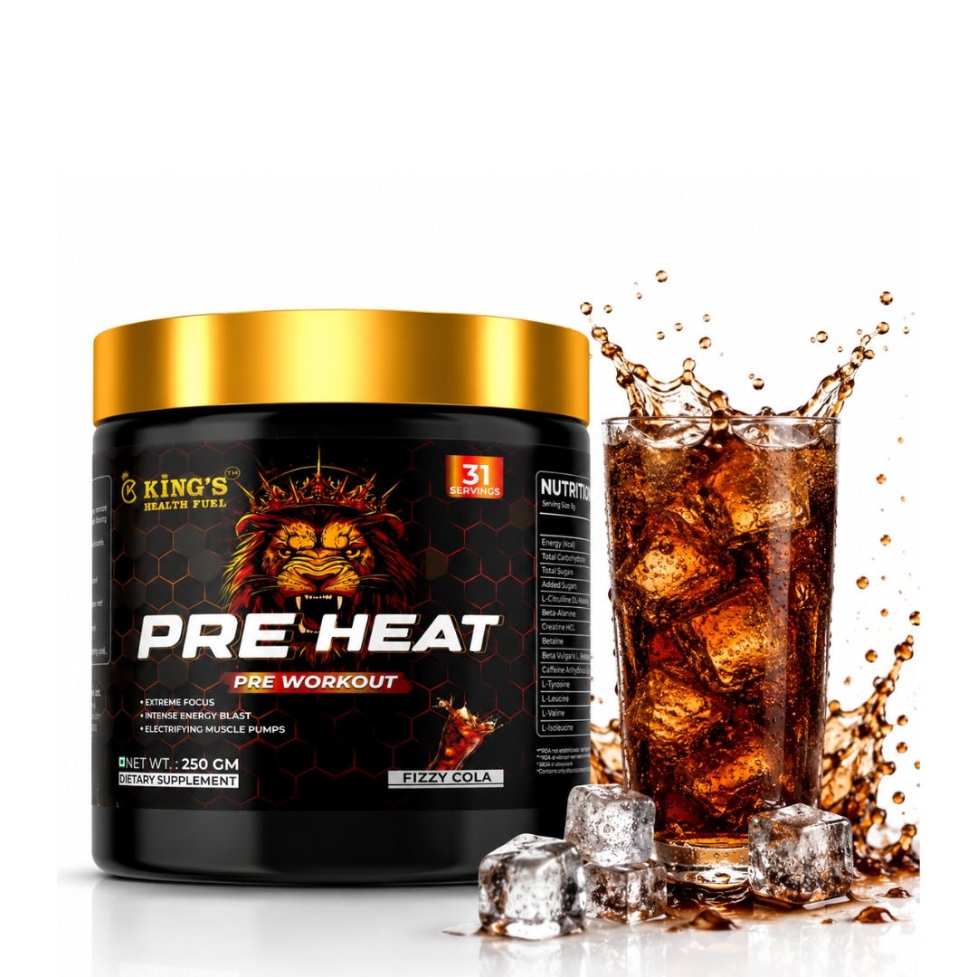 Pre Heat Pre Workout – Energy, Focus & Pump with Caffeine + Beta-Alanine (250g)| KHF - Kings Health Fuel