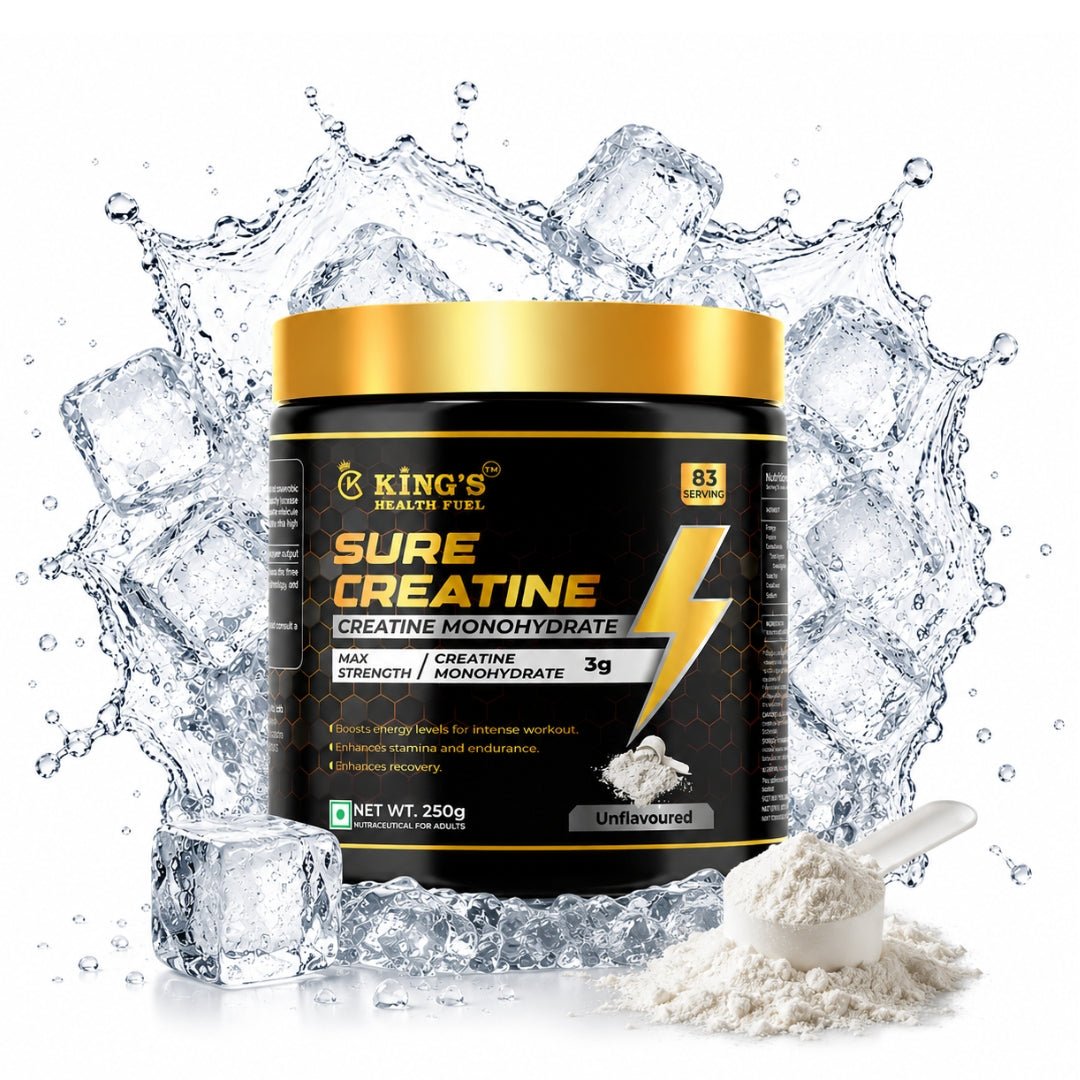 Sure Creatine Monohydrate – Pure Micronised Creatine for Strength, Power & Recovery | KHF - Kings Health Fuel