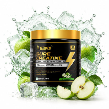 Sure Creatine Monohydrate – Pure Micronised Creatine for Strength, Power & Recovery | KHF - Kings Health Fuel