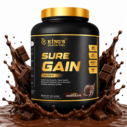 Kings Health Fuel Sure Gain Mass Gainer Chocolate 3kg pack front