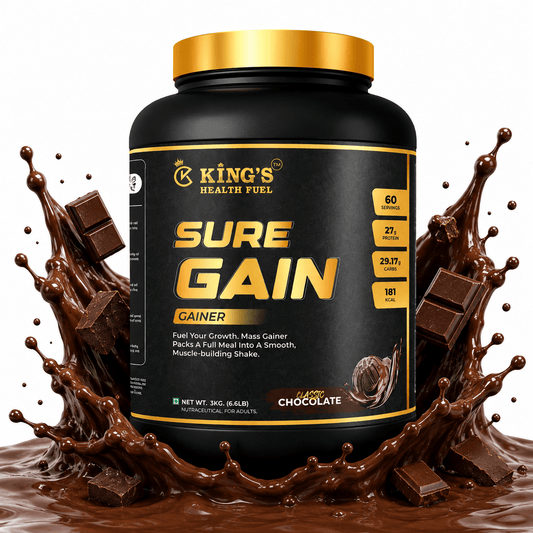 Sure Gain Mass Gainer 3kg – High-Calorie Weight Gainer with 27g Protein per Serving | KHF
