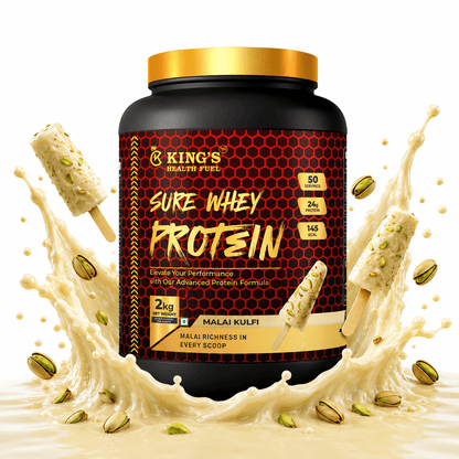 Sure Whey Protein – 24g Protein, BCAA & EAA per Scoop | Daily Whey for Muscle & Recovery | KHF - Kings Health Fuel